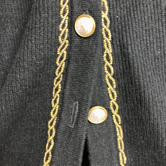 Stunning 80s Vintage Beaded Cardigan Sweater - Size Women's Large (L) - Picture 8 of 9